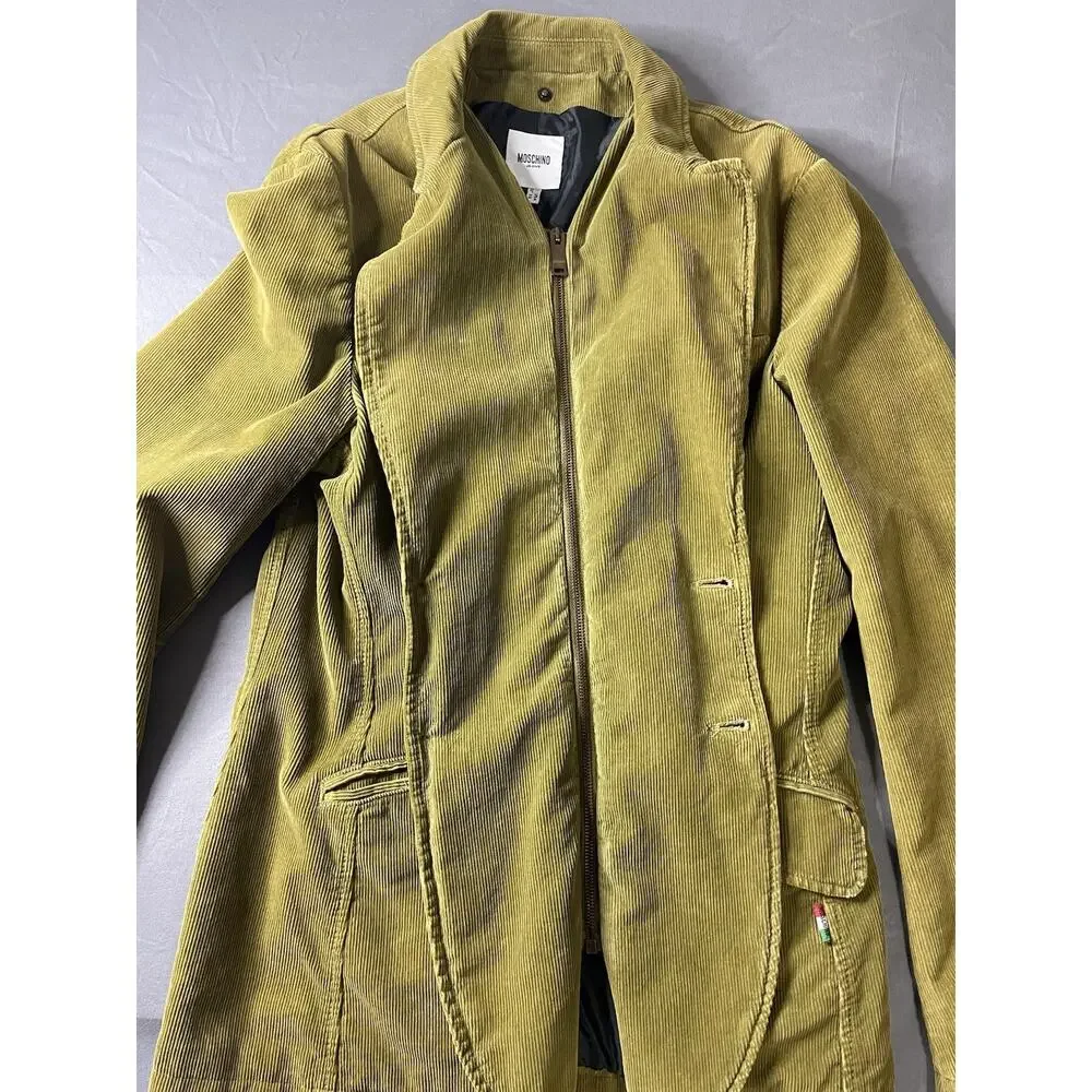 Vintage Moschino Jeans Uomo Corduroy Blazer Jacket Made in Italy IT 52 / US 42